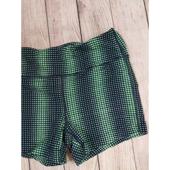 ATHLETA Women's GALATIC CHATURANGA Blue Green Spandex Shorts Size Small - Picture 3 of 7